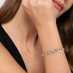 Hot Gabriel & Co. 925 Sterling Silver Bujukan Link Chain Bracelet