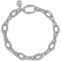 Gabriel & Co. 925 Sterling Silver Bujukan Link Chain Bracelet