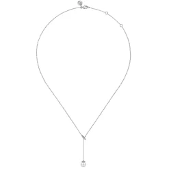 Discount Gabriel & Co. 925 Sterling Silver Bujukan Pearl Y Necklace