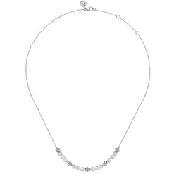 Outlet Gabriel & Co. 925 Sterling Silver Bujukan Pearl Station Necklace