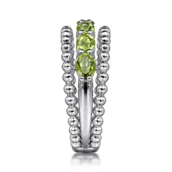 Best Gabriel & Co. 925 Sterling Silver Bujukan Peridot Easy Stackable Ring