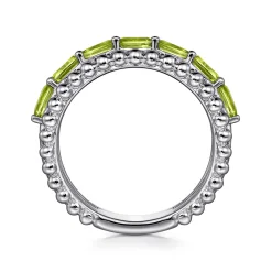 Best Gabriel & Co. 925 Sterling Silver Bujukan Peridot Easy Stackable Ring