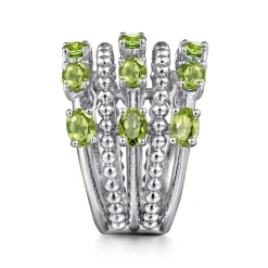 Clearance Gabriel & Co. 925 Sterling Silver Bujukan Peridot Easy Stackable Ring