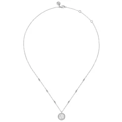 Clearance Gabriel & Co. 925 Sterling Silver Bujukan Punch out Initial A Medallion Pendant Necklace