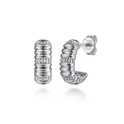 Best Gabriel & Co. 925 Sterling Silver Bujukan Shrimp J Hoop Earrings