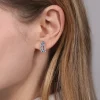 Gabriel & Co. 925 Sterling Silver Bujukan Swiss Blue Topaz Huggie Earrings