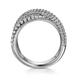 Discount Gabriel & Co. 925 Sterling Silver Bujukan White Sapphire Criss Cross Ring