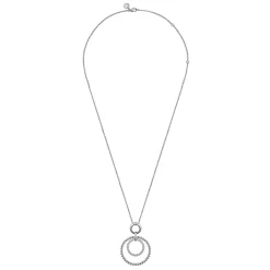 Discount Gabriel & Co. 925 Sterling Silver Bujukan White Sapphire Pendant Drop Necklace