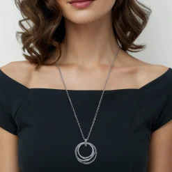 Hot Gabriel & Co. 925 Sterling Silver Bujukan White Sapphire Pendant Drop Necklace