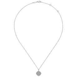 Online Gabriel & Co. 925 Sterling Silver Bujukan White Sapphire Pave Pendant Necklace