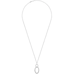 Best Gabriel & Co. 925 Sterling Silver Bujukan White Sapphire Circle Pendant Necklace