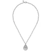 Outlet Gabriel & Co. 925 Sterling Silver Bujukan White Sapphire and White Mother of Pearl Teardrop Pendant Necklace