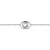 Hot Gabriel & Co. 925 Sterling Silver Chain Bracelet with Diamond Cutout Heart Charm