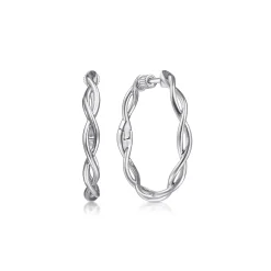 Gabriel & Co. 925 Sterling Silver Classic Hoop Earrings 25mm