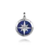 Clearance Gabriel & Co. 925 Sterling Silver Diamond and Lapis Compass Pendant