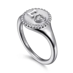 New Gabriel & Co. 925 Sterling Silver Diamond Bujukan LOVE Medallion Ladies Ring