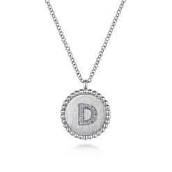 New Gabriel & Co. 925 Sterling Silver Diamond Bujukan Initial D Necklace