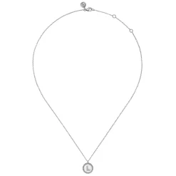 Discount Gabriel & Co. 925 Sterling Silver Diamond Bujukan Initial L Necklace