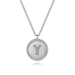 Hot Gabriel & Co. 925 Sterling Silver Diamond Bujukan Initial Y Necklace