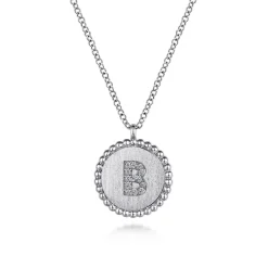 Outlet Gabriel & Co. 925 Sterling Silver Diamond Bujukan Initial B Necklace