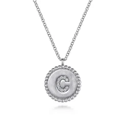 Sale Gabriel & Co. 925 Sterling Silver Diamond Bujukan Initial C Necklace