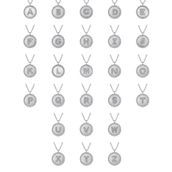 Clearance Gabriel & Co. 925 Sterling Silver Diamond Bujukan Initial E Necklace