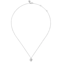 Outlet Gabriel & Co. 925 Sterling Silver Diamond Cut Heart Pendant Necklace