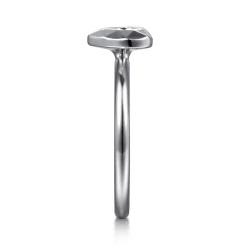 Hot Gabriel & Co. 925 Sterling Silver Diamond Cut Heart Ring