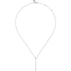 Discount Gabriel & Co. 925 Sterling Silver Diamond Y Necklace