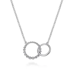 Discount Gabriel & Co. 925 Sterling Silver Double Circle Necklace-Bujukan