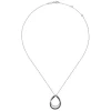 Gabriel & Co. 925 Sterling Silver Double Teardrop Black Spinel Pendant Necklace