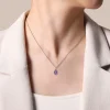 Hot Gabriel & Co. 925 Sterling Silver Faceted Amethyst Teardrop Bujukan Necklace