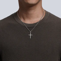 Sale Gabriel & Co. 925 Sterling Silver Faceted Cross Pendant