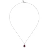 Outlet Gabriel & Co. 925 Sterling Silver Faceted Garnet Teardrop Bujukan Necklace
