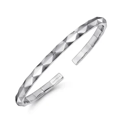 Outlet Gabriel & Co. 925 Sterling Silver Faceted Open Cuff Bracelet