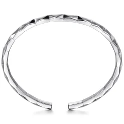 Outlet Gabriel & Co. 925 Sterling Silver Faceted Open Cuff Bracelet
