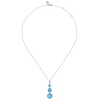 Online Gabriel & Co. 925 Sterling Silver Faceted Rock Crystal And Turquoise Drop Necklace