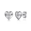 Online Gabriel & Co. 925 Sterling Silver Heart Diamond Cut Stud Earrings