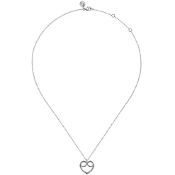 Online Gabriel & Co. 925 Sterling Silver Heart Love Knot Pendant Necklace