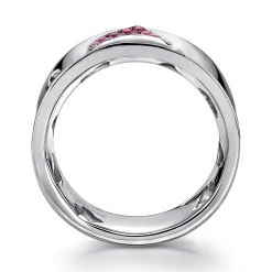 Discount Gabriel & Co. 925 Sterling Silver Heart Ruby Ladies Ring