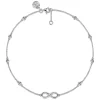 Gabriel & Co. 925 Sterling Silver Infinity Anklet Bracelet