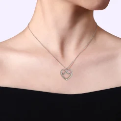 New Gabriel & Co. 925 Sterling Silver Infinity Heart Pendant Necklace