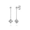 Outlet Gabriel & Co. Sterling Silver Linear Pyramid and Chain Drop Earrings