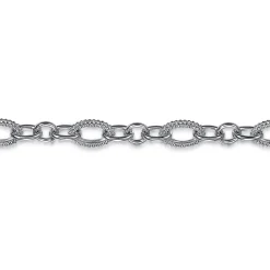 New Gabriel & Co. 925 Sterling Silver Link Chain Bracelet-Bujukan
