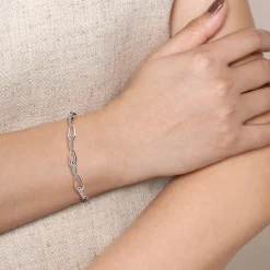 Online Gabriel & Co. 925 Sterling Silver Link Chain Bracelet-Bujukan