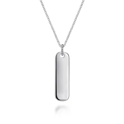 Outlet Gabriel & Co. 925 Sterling Silver Long Rectangular Pendant Necklace