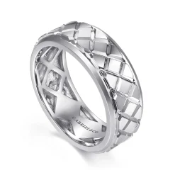 Hot Gabriel & Co. 925 Sterling Silver 8mm Square Mens Ring in High Polished Finish