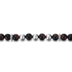 Best Gabriel & Co. 925 Sterling Silver 8mm Tiger Eye Faceted Bead Bracelet