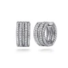 Discount Gabriel & Co. 925 Sterling Silver 15mm White Sapphire Hampton Huggie Earrings