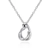 Hot Gabriel & Co. 925 Sterling Silver Mother and Child Pendant Necklace with Diamonds